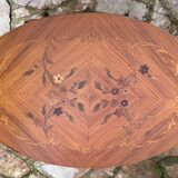 Pair of marquetry bedside tables