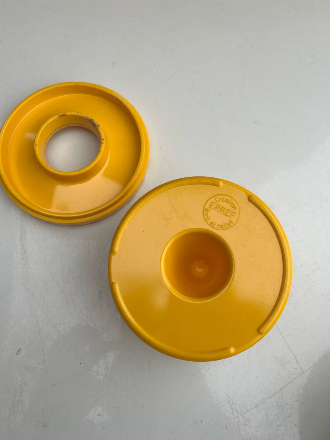 EREF yellow vintage ashtray