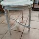 Table basse ancienne style louis xvi avec plateau marbre