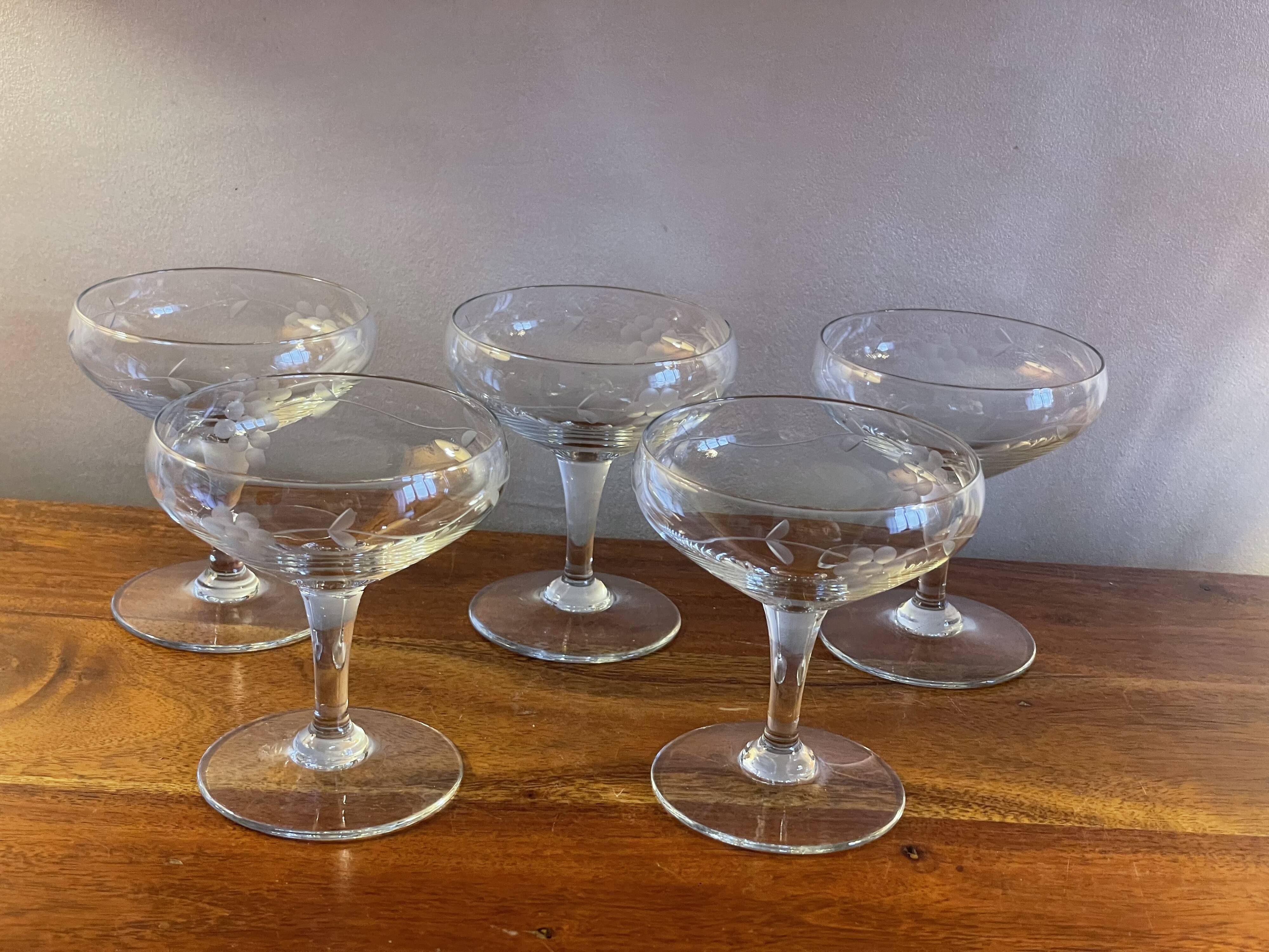 Engraved champagne glasses