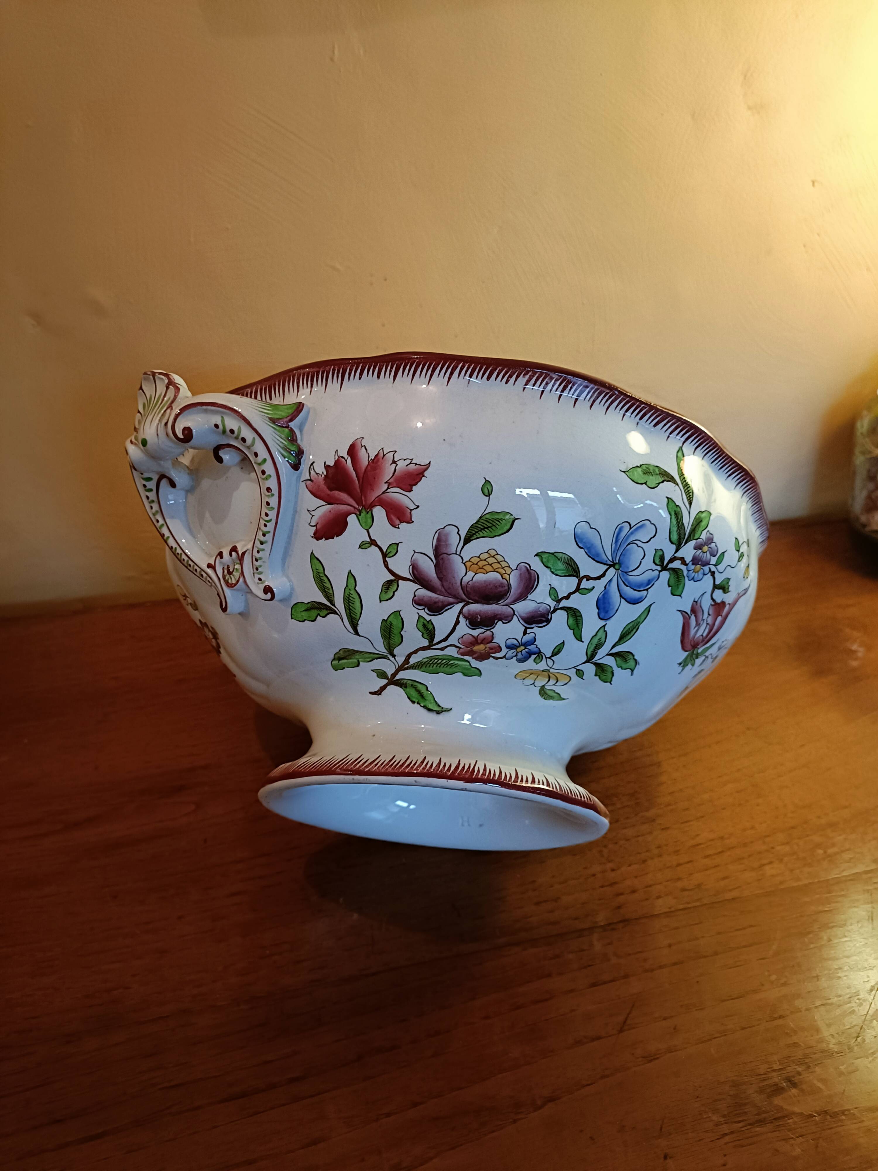 Large old Strasbourg salad bowl