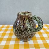 Small earthenware pitcher Accolay speckled decoration