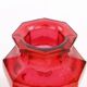 Biedermeier tea caddy, red crystal glass, Poland, 19th century