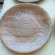 Set of 6 flat ceramic plates Chantillt Fish decoration in relief