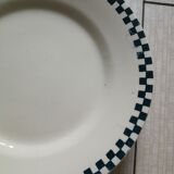Set of 8 dessert plates Damier Terre de fer