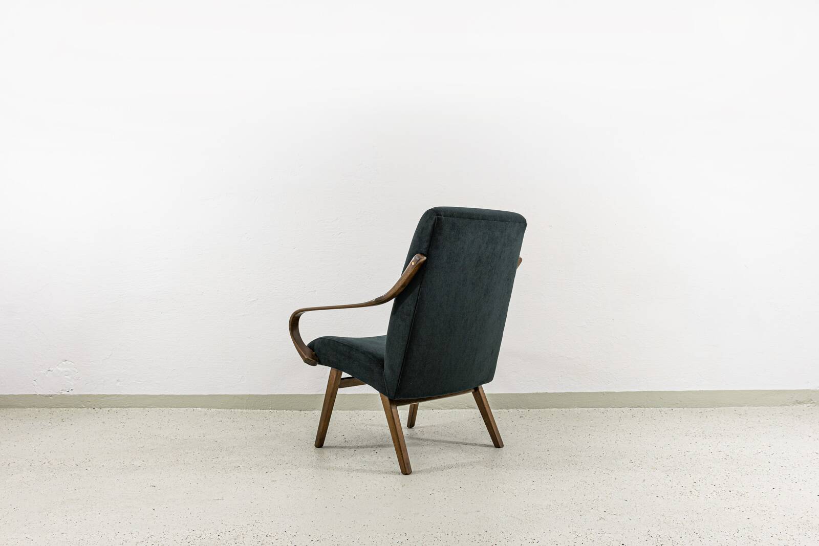 Black Armchair By Jaroslav Šmídek For Ton, Czechoslovakia, 1960’s