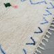Handwoven coloured wool rug, 145 x 105 cm - P426