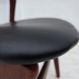 1960s, set of 4 reupholstered Danish dining chairs, design by Erik Buck.