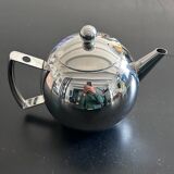 Art Deco style stainless steel teapot