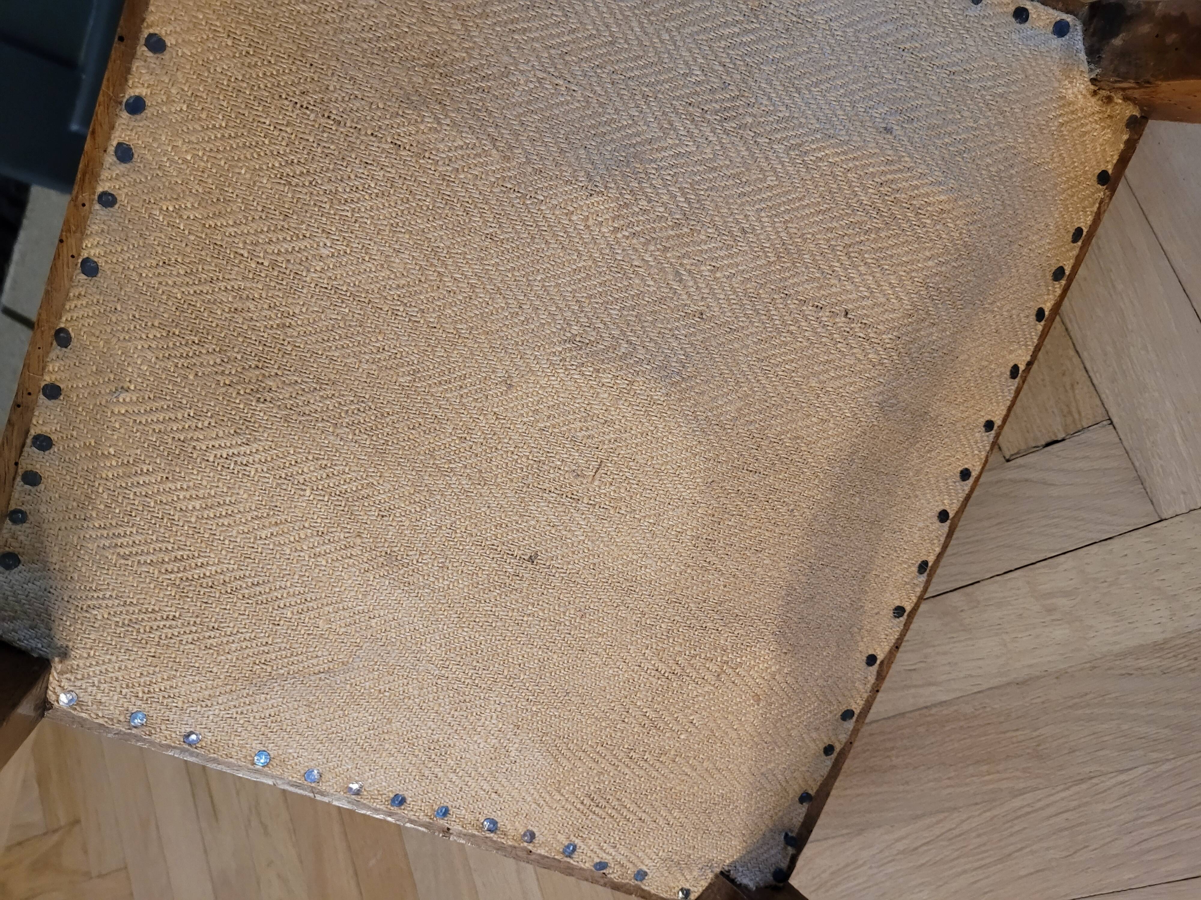 Canvas upholstered chairs