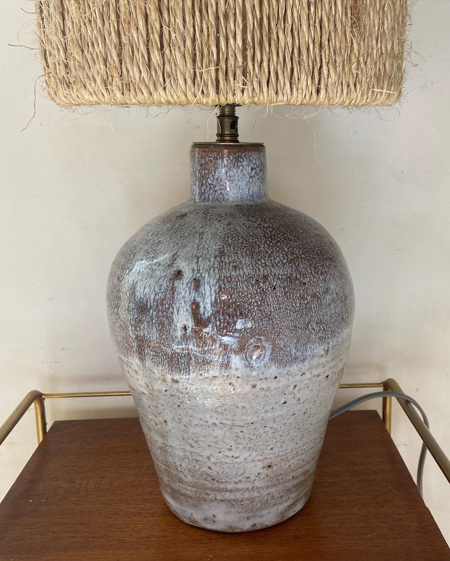 Vintage glazed ceramic lamp