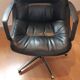 Sedinternational black leather swivel armchair