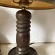 Lampe pied en bois tourné