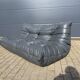 100% authentic Ligne Roset Togo 3-seater Anthracite Grey leather