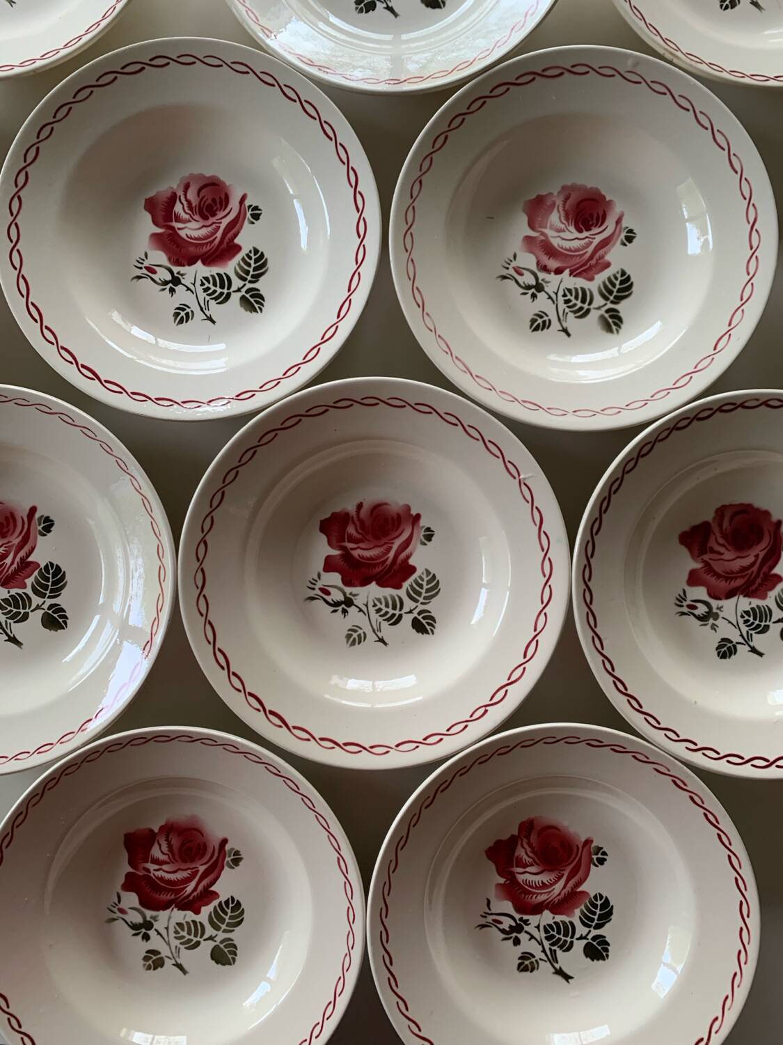 Badonviller vintage soup plates