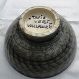 Set of eight cups and a fruit pattern cut, green carpet workshop - circa 1950