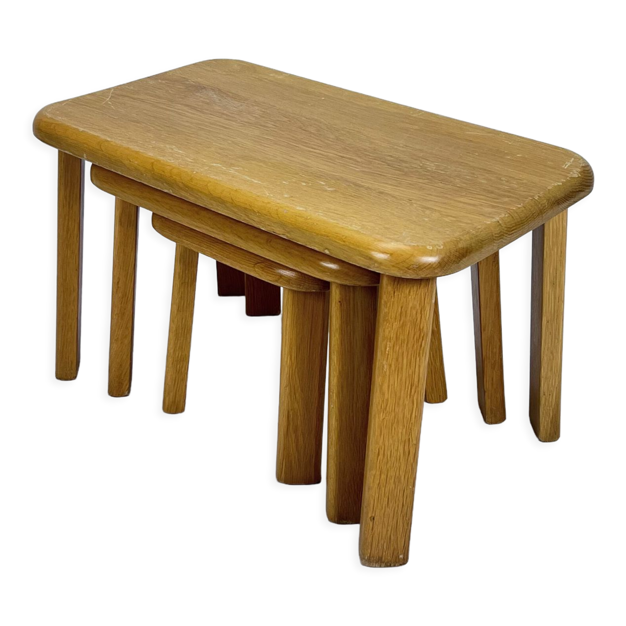 Modernist oak nesting tables, 1960s