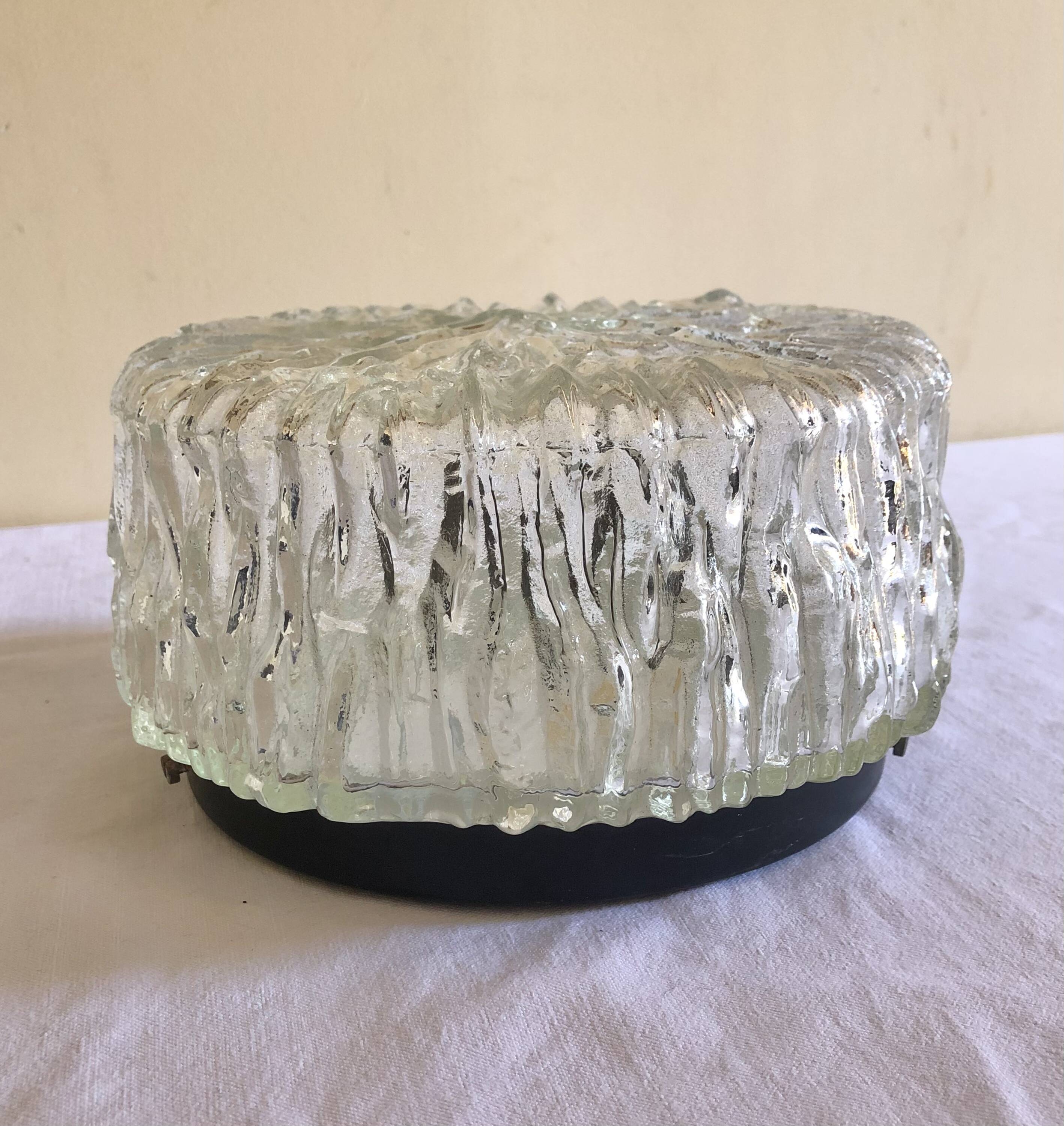 Wall lamp in vintage molded glass ceiling lamp