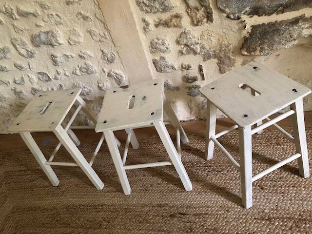 Tabouret en bois ancien