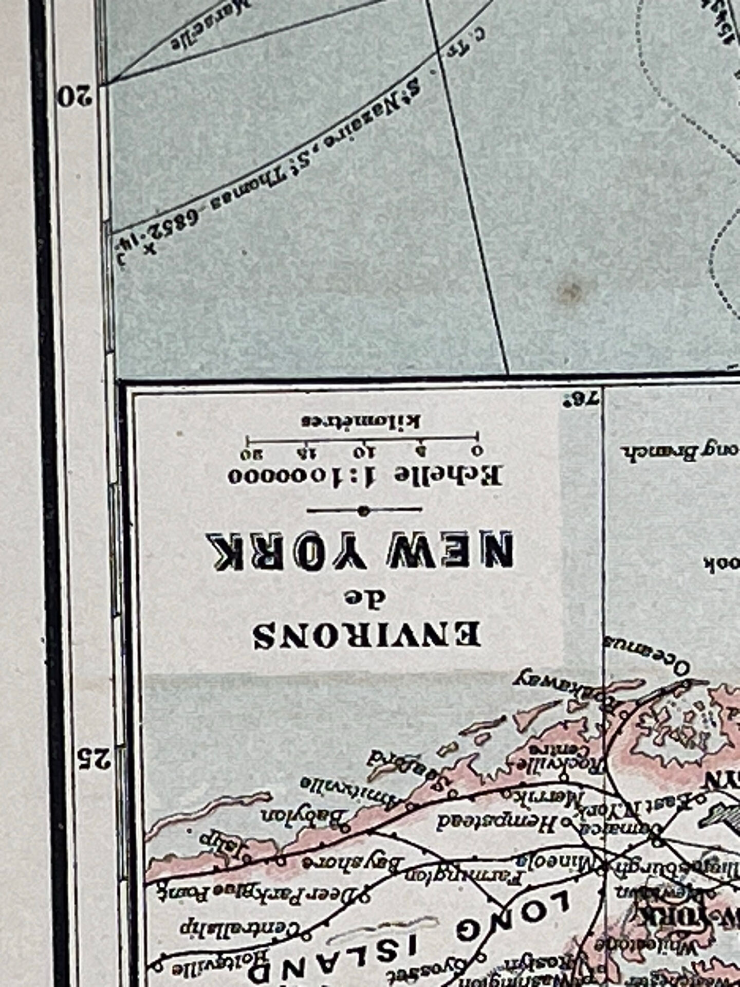 Carte ancienne États Unis et Mexique 70,5x53cm