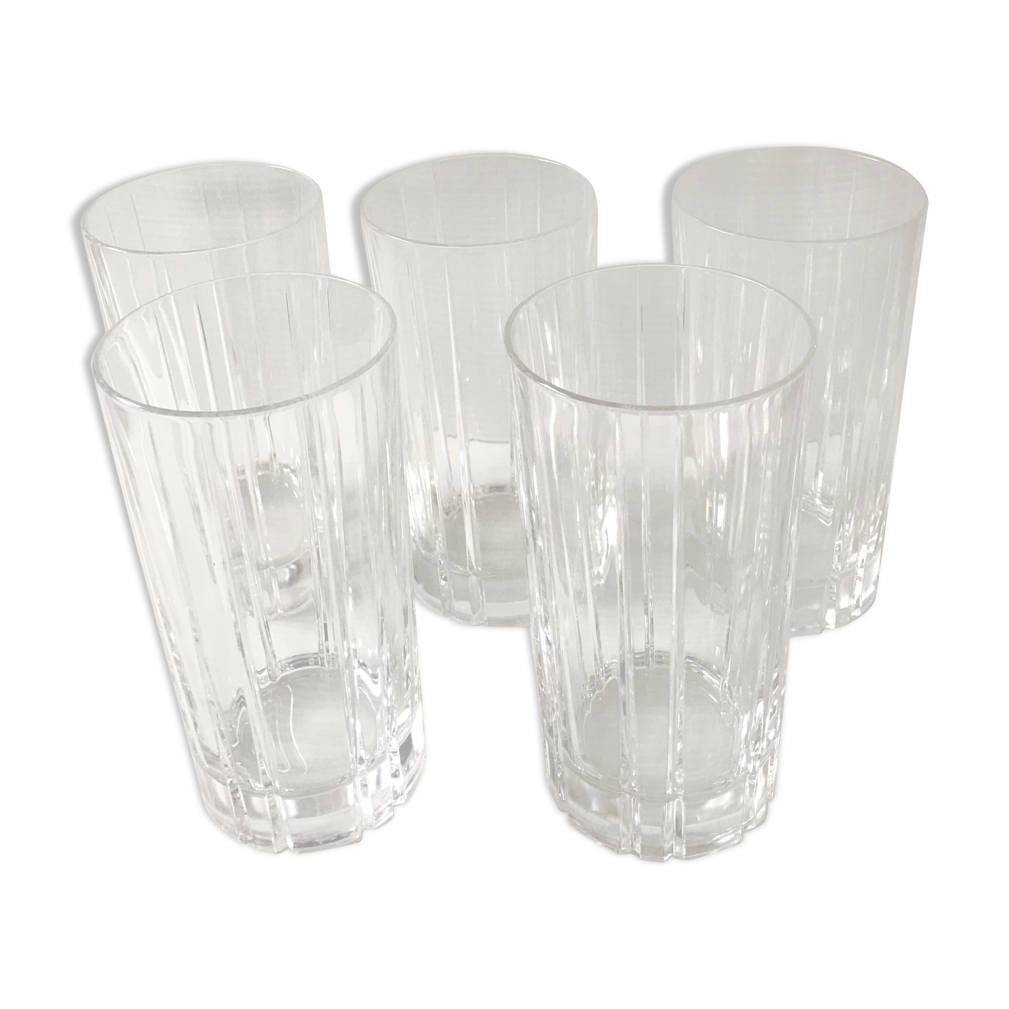 5 crystal glasses