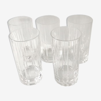 5 verres en cristal