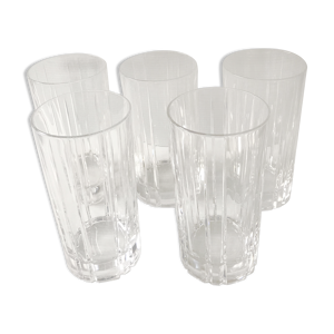 5 verres en cristal