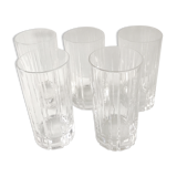 5 verres en cristal