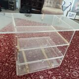 Console en plexiglas par David Lange vintage 1980