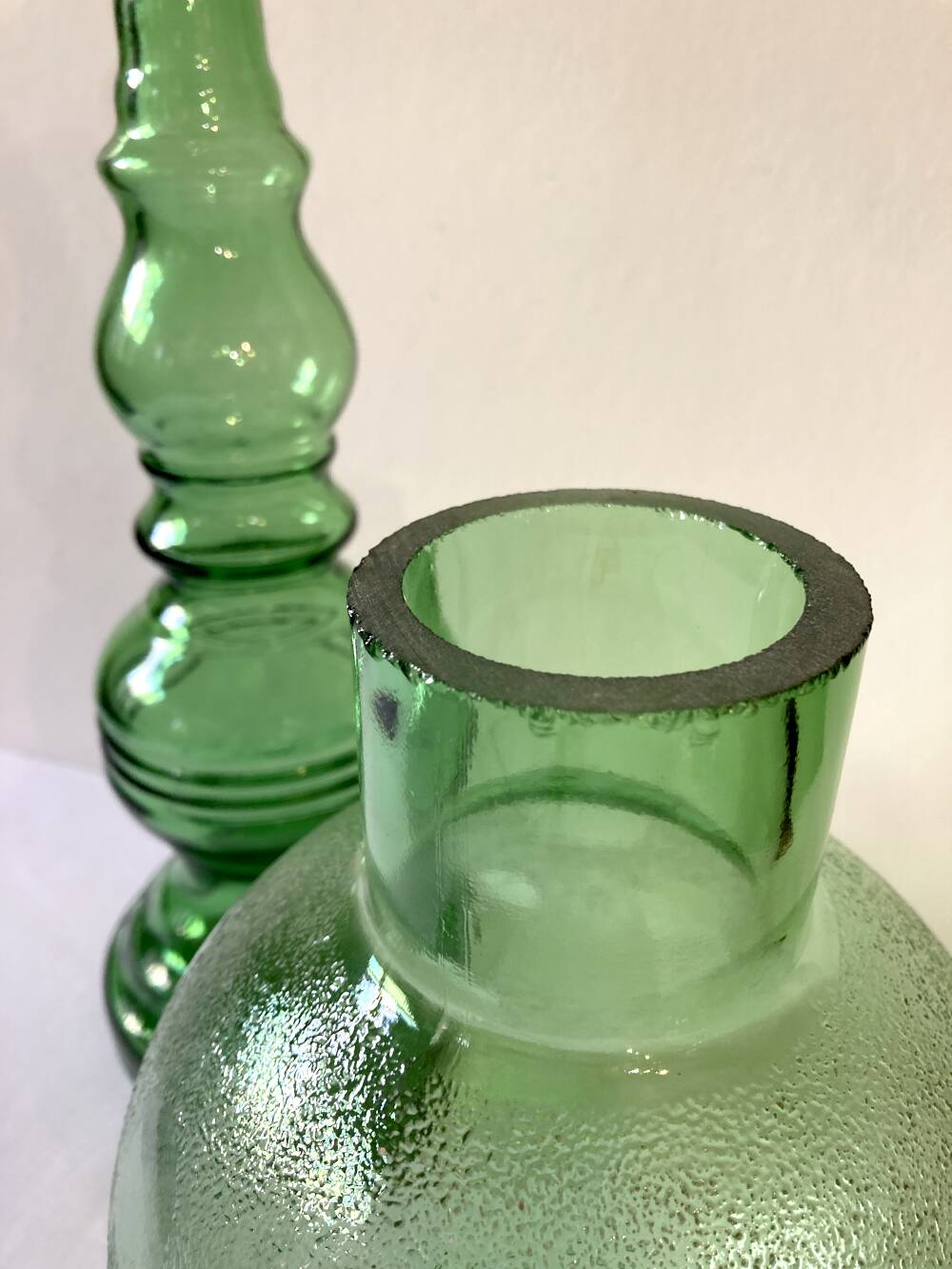 Cevin lamp in green glass