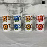 Set of 8 mugs mobil cups