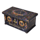 Coffret en bois peint à la main, art populaire antique, mariée, fin du 19e siècle