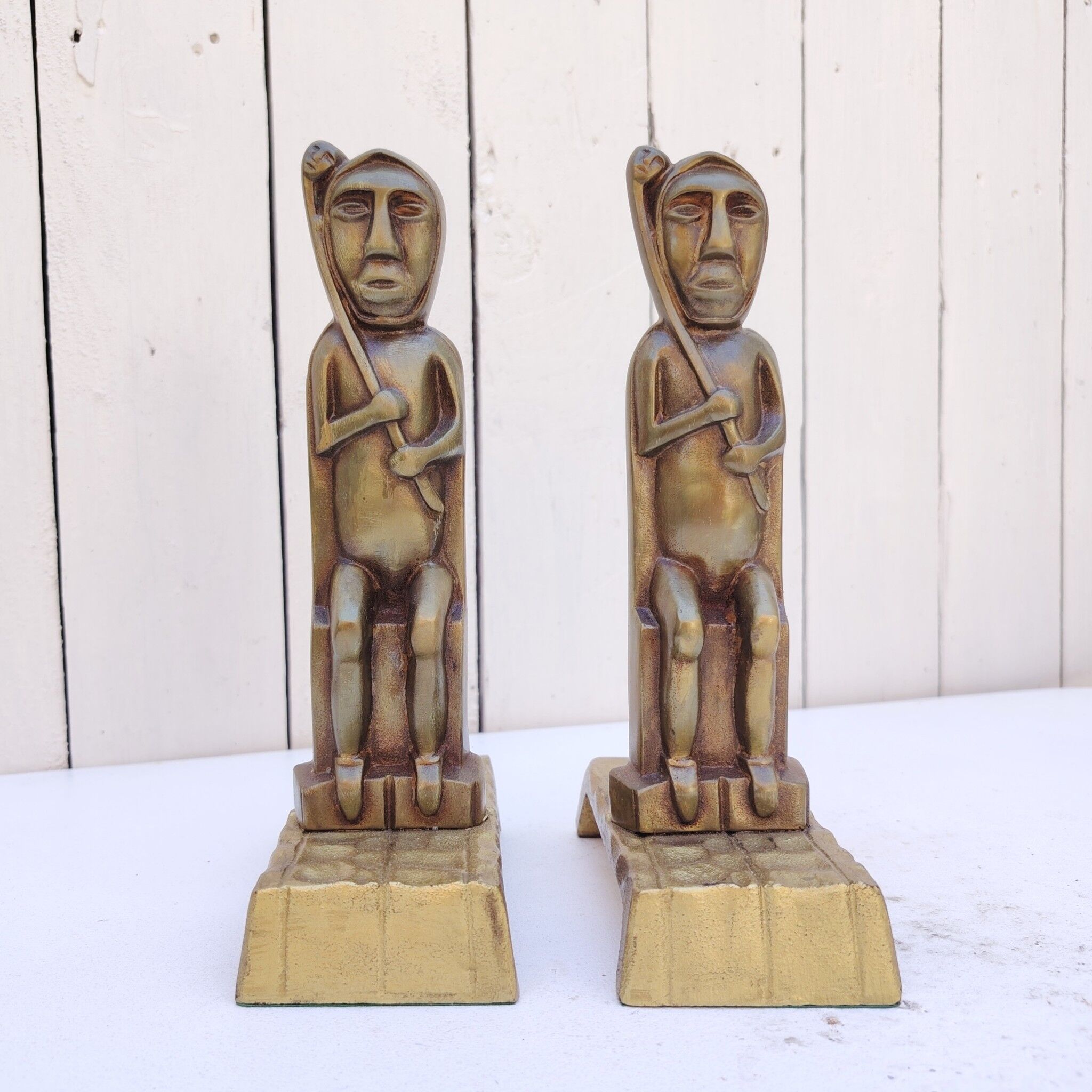 Pair of bronze bookends, Anton Prinner, design