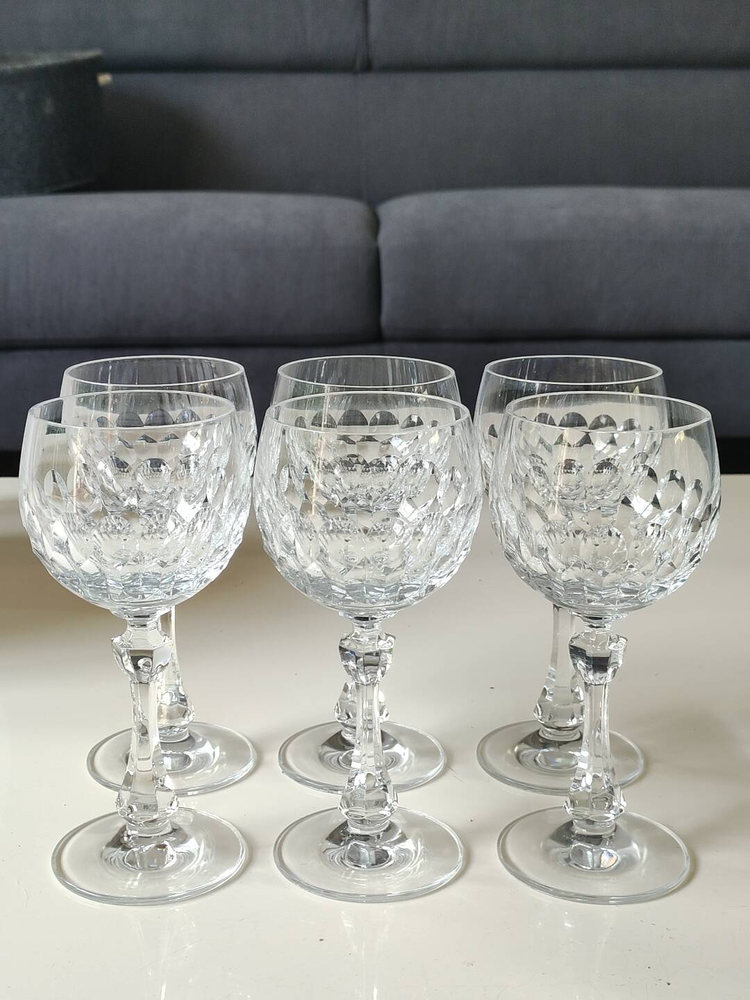 Lot 6. Boule glasses/Allegro model/Christinenhütte-Zwiesel. Tortoiseshell decoration