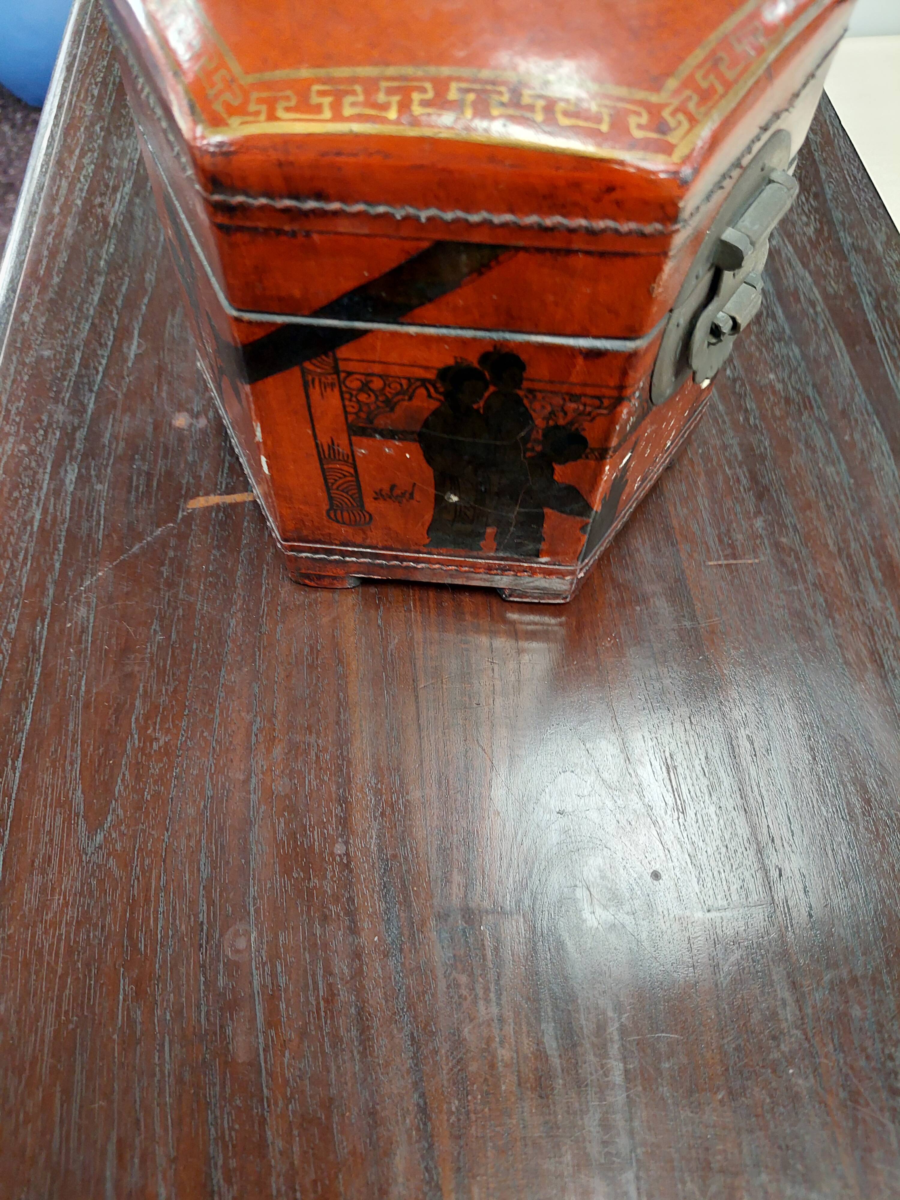 Used octagonal Chinese chest