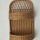 Rattan shelf, vintage storage