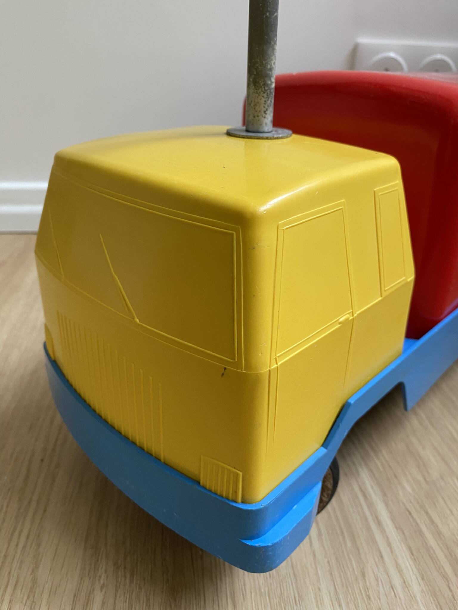 Kiddicraft vintage red blue and yellow children's carrier truck