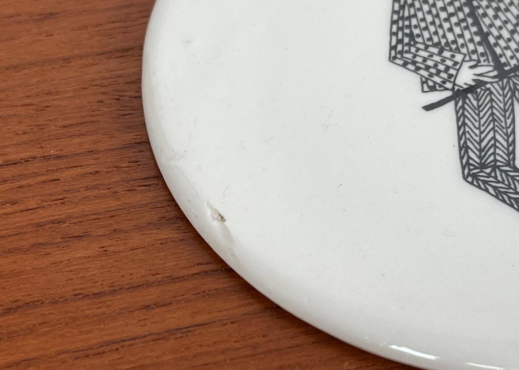 Mid-century ceramic coasters by Bjørn Wiinblad, 1960s, set of 5.