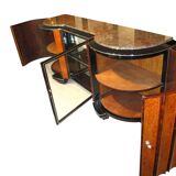 Large Art Deco Sideboard in Amboyna Root and Rosewood, Paris, 1925