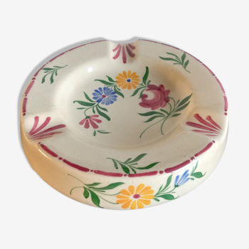 Flowered ashtray in Earthenware Desvres