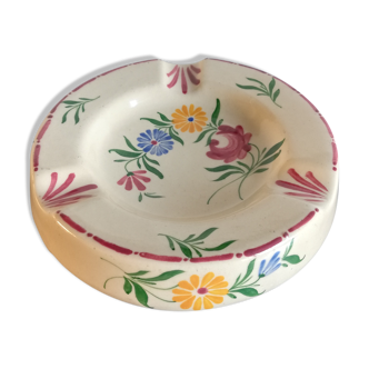 Cendrier fleuri en faïence Desvres