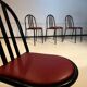 4 leather and steel chairs, designed by Robert Mallet-Stevens