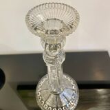 Bougeoir en verre moulé