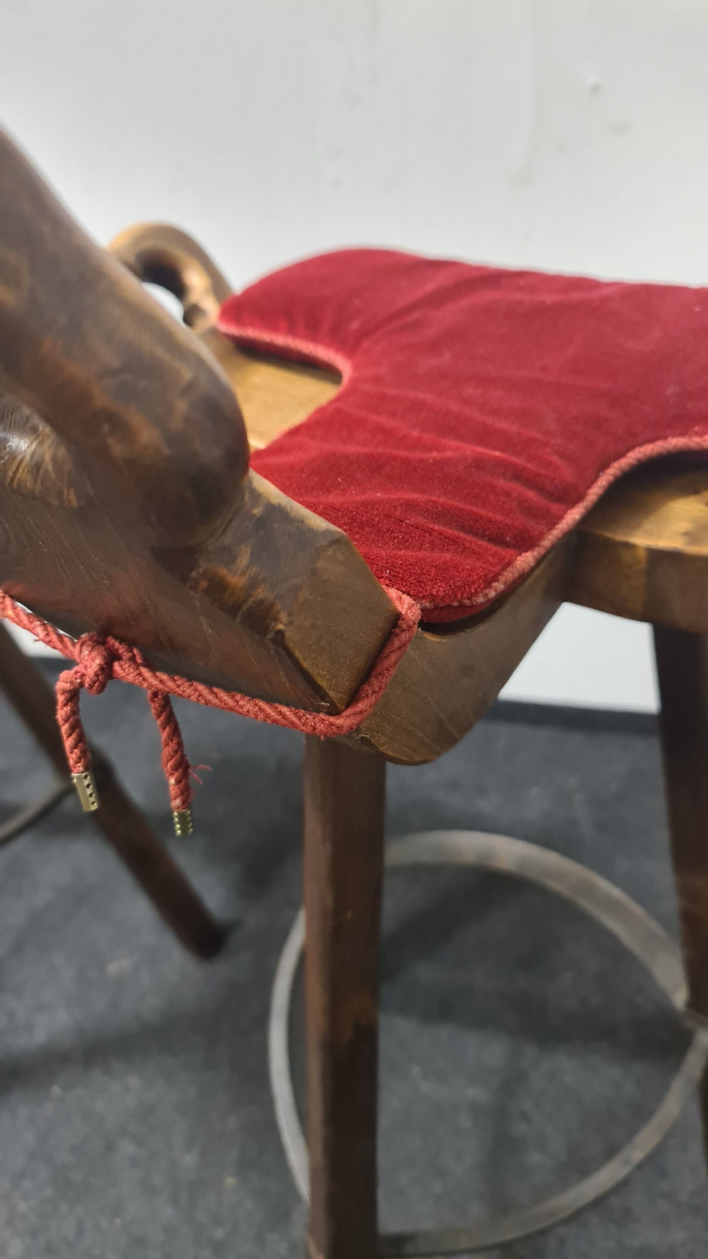 Three vintage Spanish bar stools