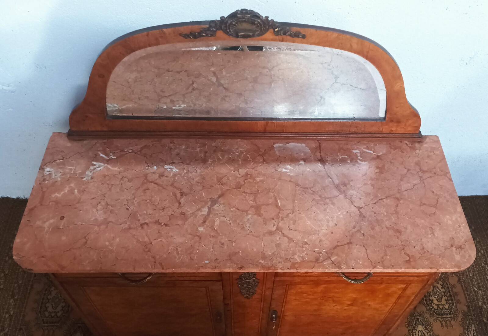 Art Deco walnut burl buffet