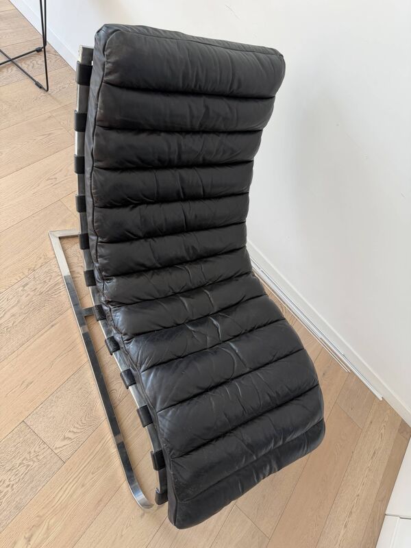 Chaise longue mid century Flamant de style Bauhaus