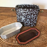 Canteen in vintage enamelled sheet metal