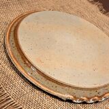 Stoneware tray signed Santilly