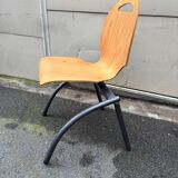 Set of 4 industrial style chairs