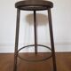 Vintage industrial tripod stool